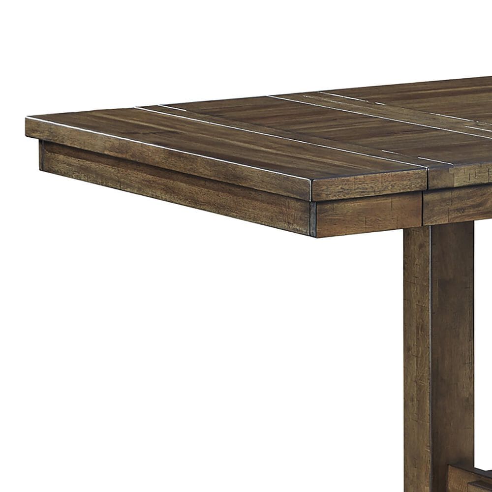 Ashley Moriville Trestle Dining Table and 6 Side Chairs in Grayish Brown, , large