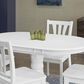 CorLiving Dillon Pedestal Dining Table with Leaf in White - Table Only, , large