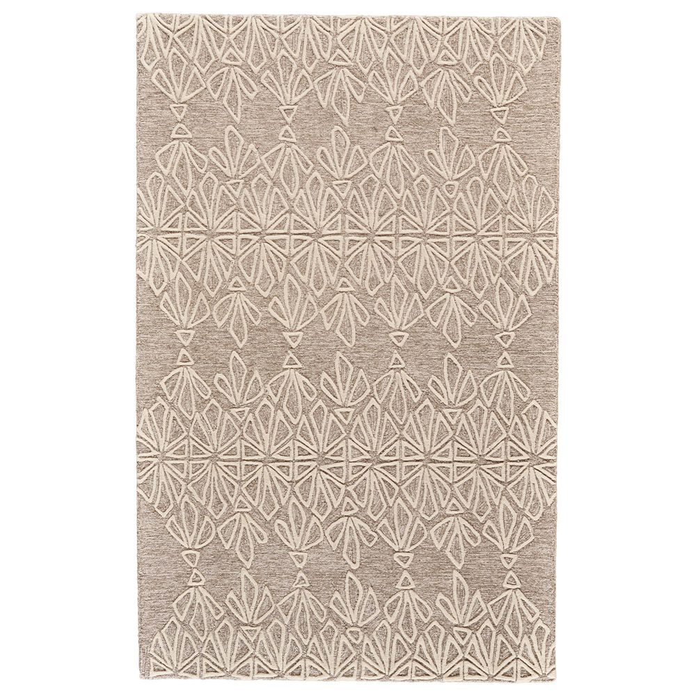 Feizy Rugs Enzo 8" x 11" Ivory and Taupe Area Rug, , large