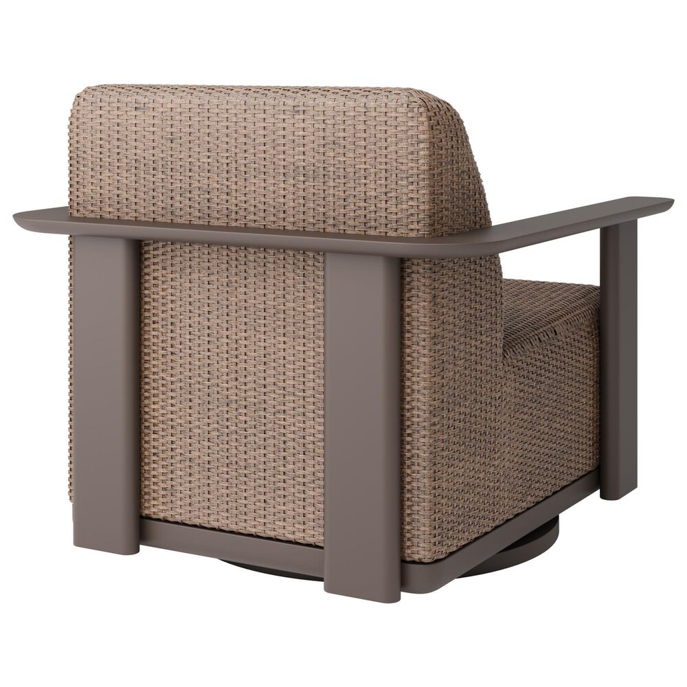Ebel Outdoor Furniture Tahoe and Corte 5-Piece Fire Pit Conversation Set in Shell, Cocoa and Hazel, , large