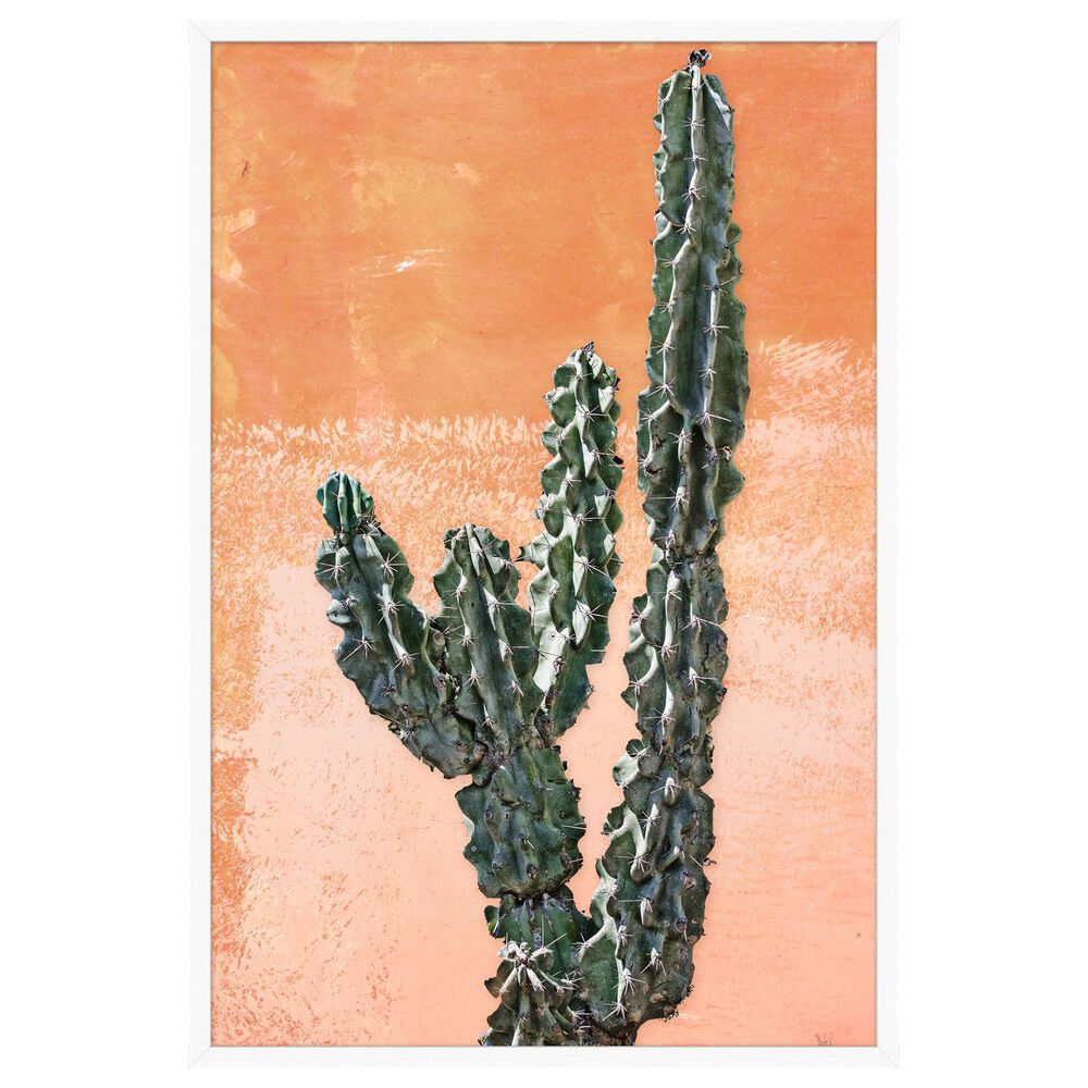 Wendover Art Orange Cacti 2 49.5" x 33.5" Wall Art in Matte White, , large