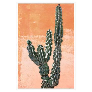 Wendover Art Orange Cacti 2 49.5" x 33.5" Wall Art in Matte White, , large