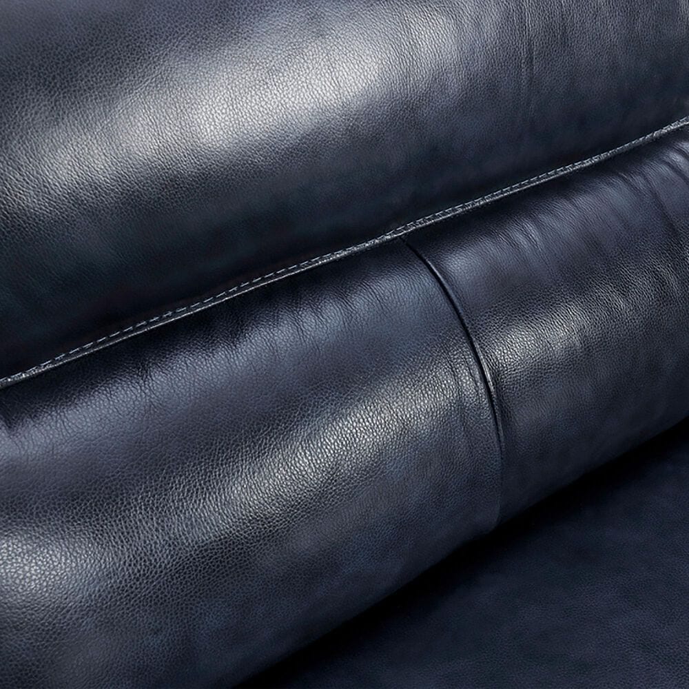 Blue River Franz Leather Stationary 2-Cushion Sofa in Blue Midnight, , large