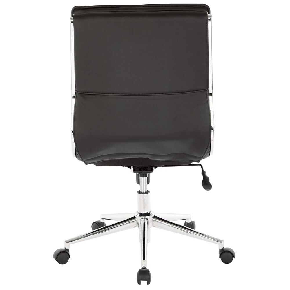 OSP Home Armless Manager Chair in Black, , large