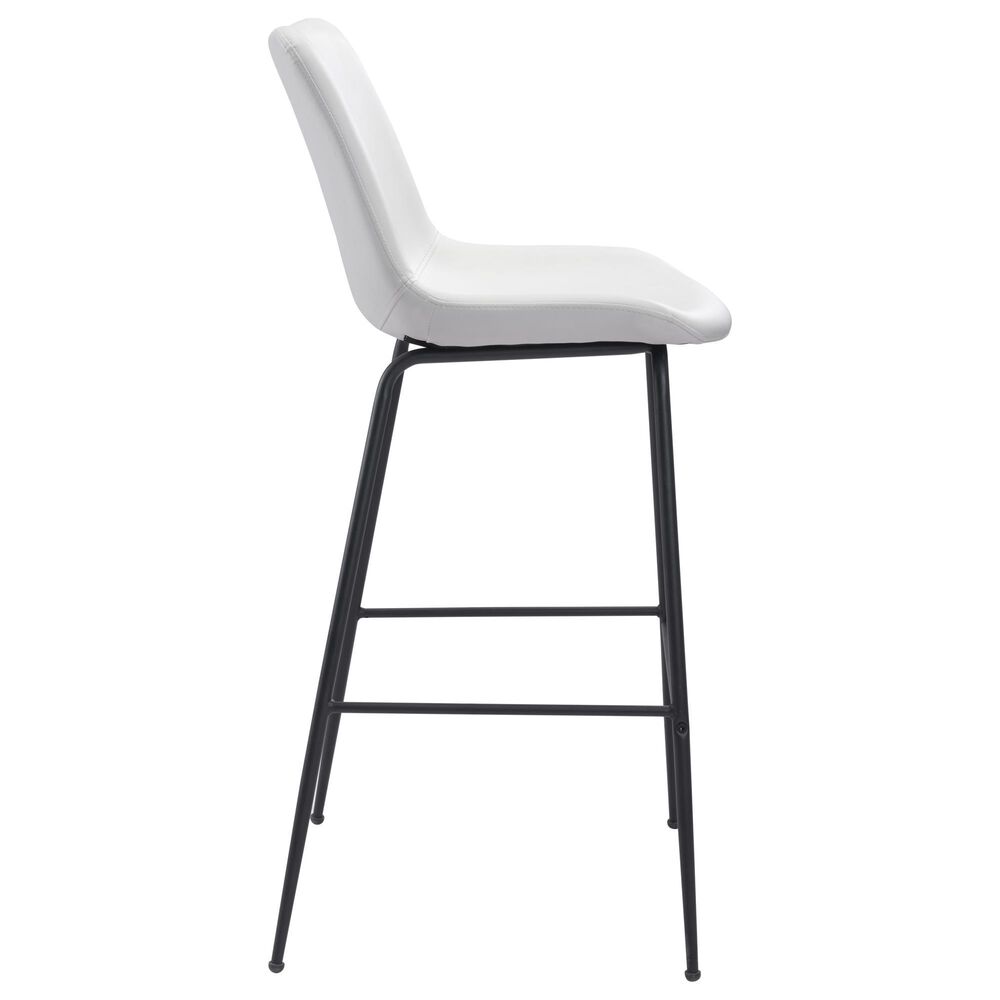 Zuo Modern Byron Barstool in White and Black, , large