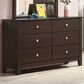 Mayberry Hill Sami 6 Drawer Dresser in Espresso, , large