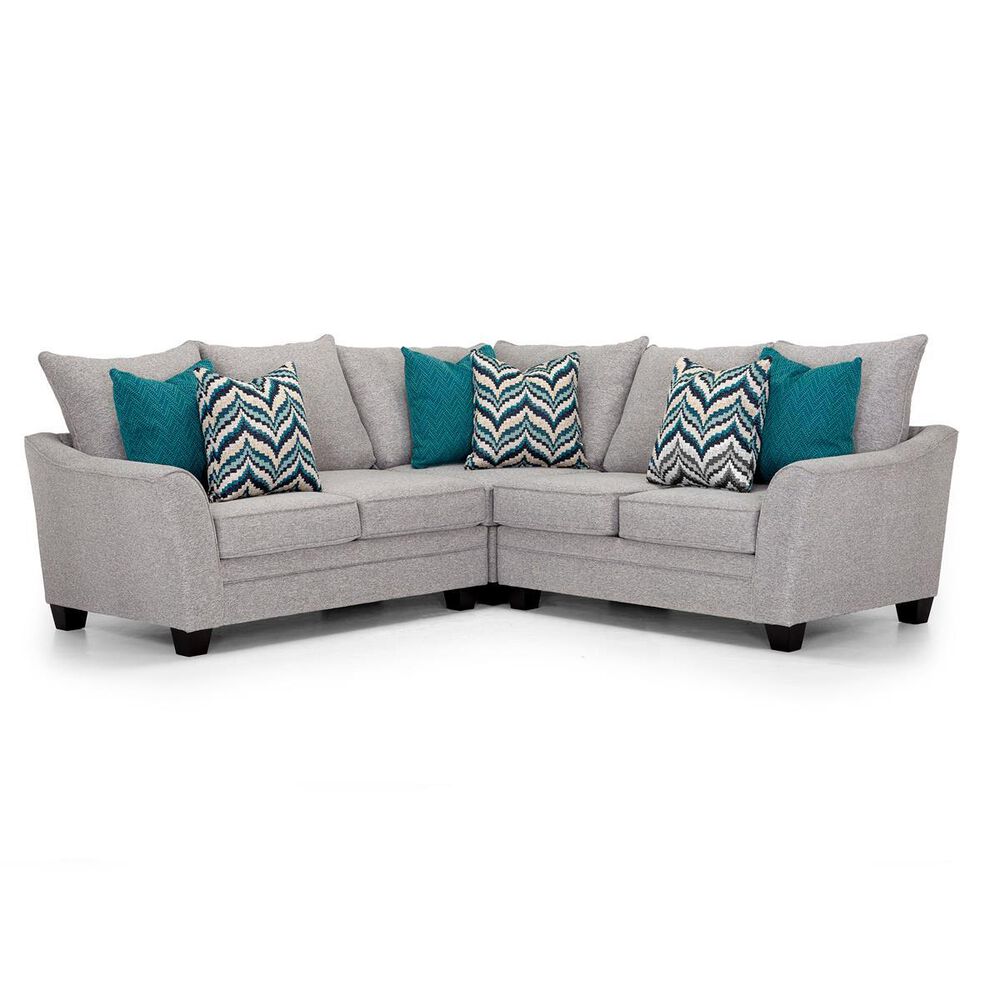 Moore Furniture Mason 4-Piece Left Facing L-Shaped Sectional in Gray, , large