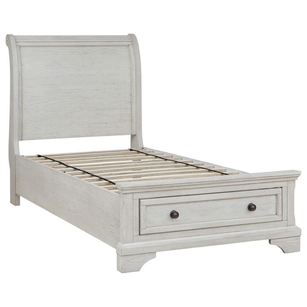 Ashley Robbinsdale 4-Piece Twin Storage Bedroom Set in Antique White, , large