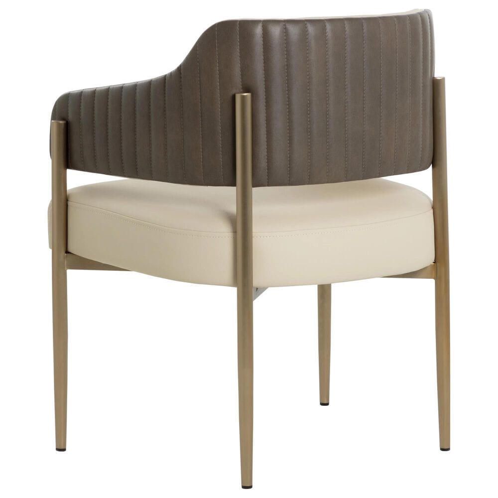 Club Collection By Sunpan Tova Arm Chair in Dillon Cream and Bravo Ash, , large