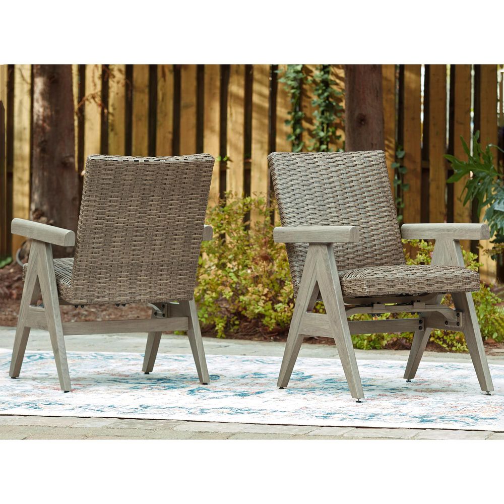 Ashley Cliff Trails Rocking Arm Chair in Beige &#40;Set of 2&#41;, , large