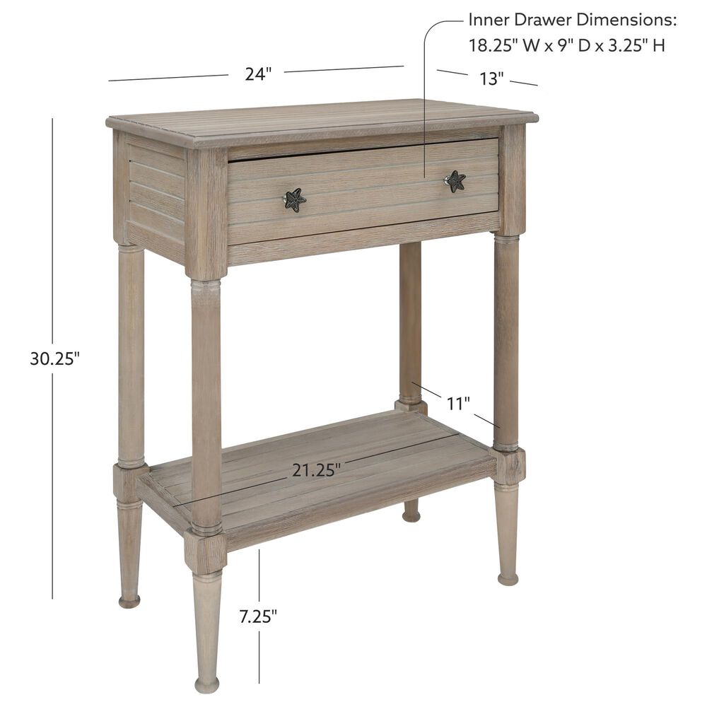 Linon Home Decor Seaboard Accent Table in Natural, , large