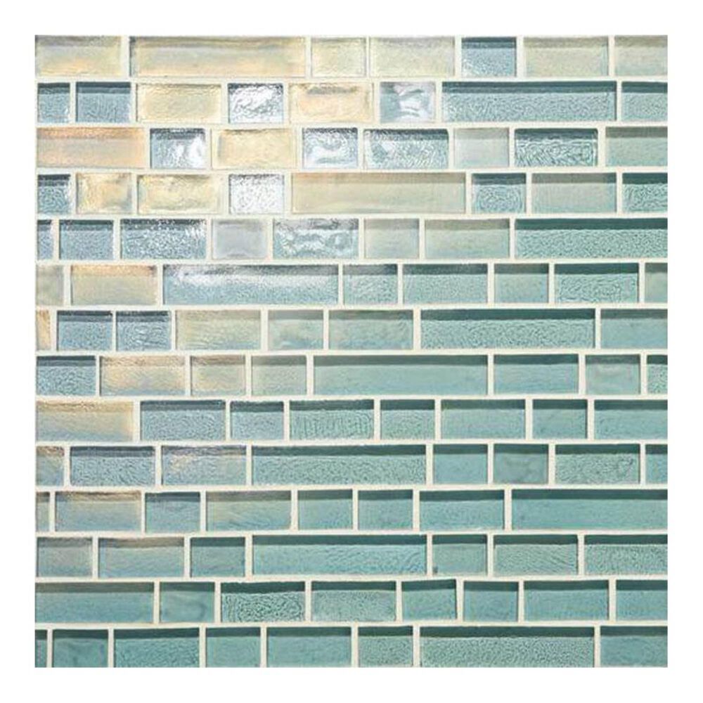 Dal-Tile Glass Horizons Sky Blue 12" x 12" Glass Mosaic Sheet, , large