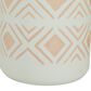 Maple and Jade Geometric Textured Patterned Vase in Pink and White (Set of 2), , large