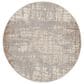 Nourison Rush 4" Round Ivory and Taupe Area Rug, , large