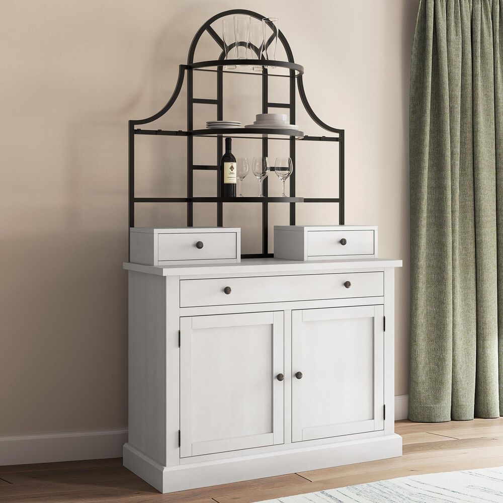 Ashley Greddinton Baker's Rack and Hutch in White and Black, , large