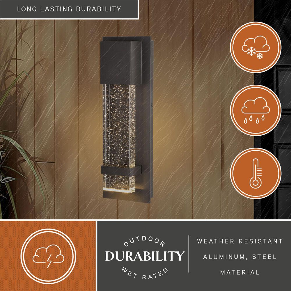 Vaxcel Wabash 1-Light Outdoor Wall Sconce in Mystic Pewter, , large