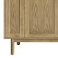 James Martin Vanities Laurent 72" Double Bathroom Vanity in Light Natural Oak with 3 cm Eternal Jasmine Pearl Quartz Top and Rectangular Sinks, , large