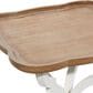 Maple and Jade Accent End Table with Wood Top in Distressed Brown and White, , large