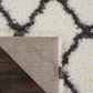 Nourison Luxe Shag LXS02 9" x 12" Ivory and Charcoal Area Rug, , large