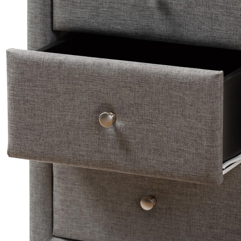 Baxton Studio Tessa 3-Drawer Nightstand in Grey, , large