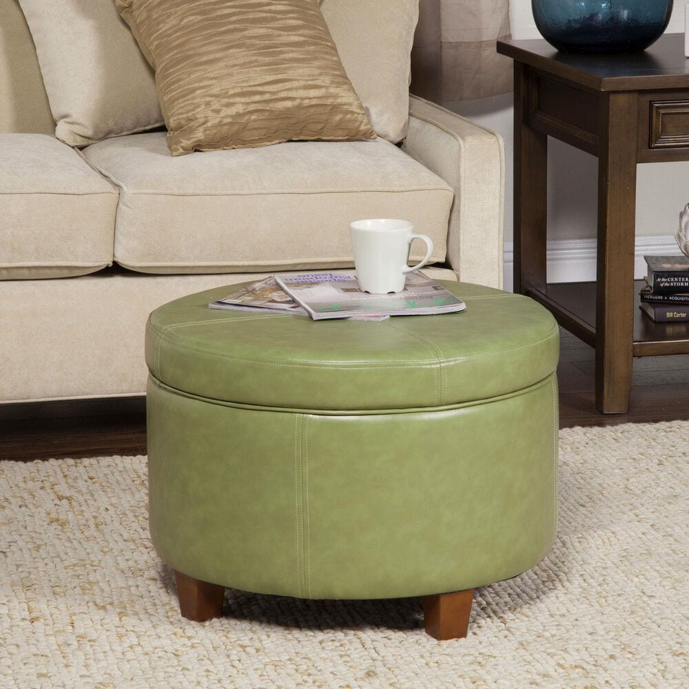 Kinfine Large Storage Ottoman in Green, , large