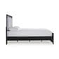 Ashley Maeling King Upholstered Panel Bed in Matte Black with LED Light, , large
