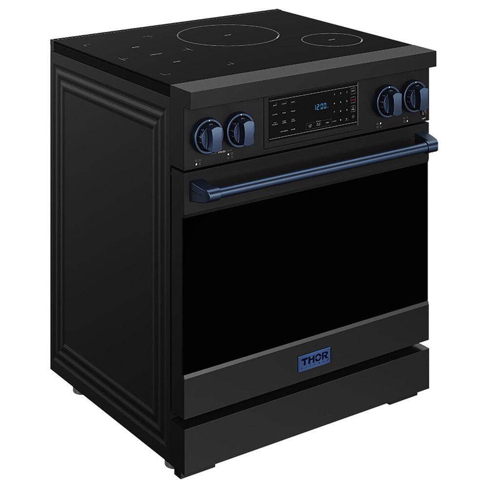 Thor Kitchen Gordon Ramsay 4.8 Cu. Ft. Professional Induction Range with Blue Handle Kit in Black, , large