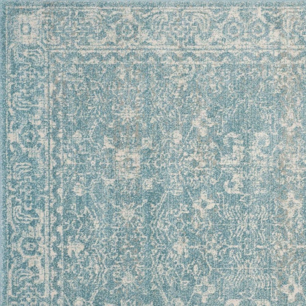 Safavieh Evoke EVK270D-3 3&#39; x 5&#39; Light Blue/Ivory Area Rug, , large