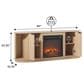 Walker Edison Chloe 60" TV Stand with Freestanding Electric Fireplace in Coastal Oak, , large