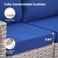 HOMLUX 11-Piece Outdoor Modular Sofa Conversation Set in Navy Blue, , large