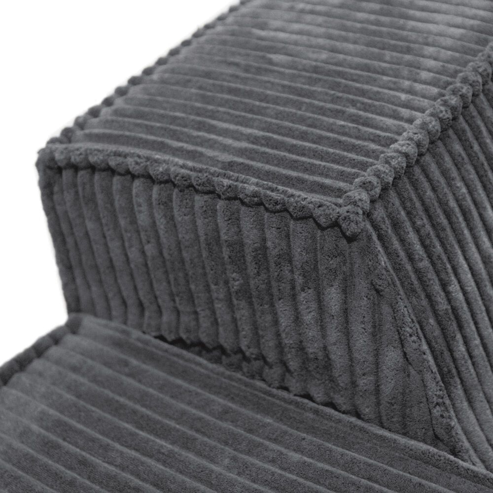 Furniture of America Facil 5-Piece Modular Track Arm Sofa Set in Dark Gray, , large