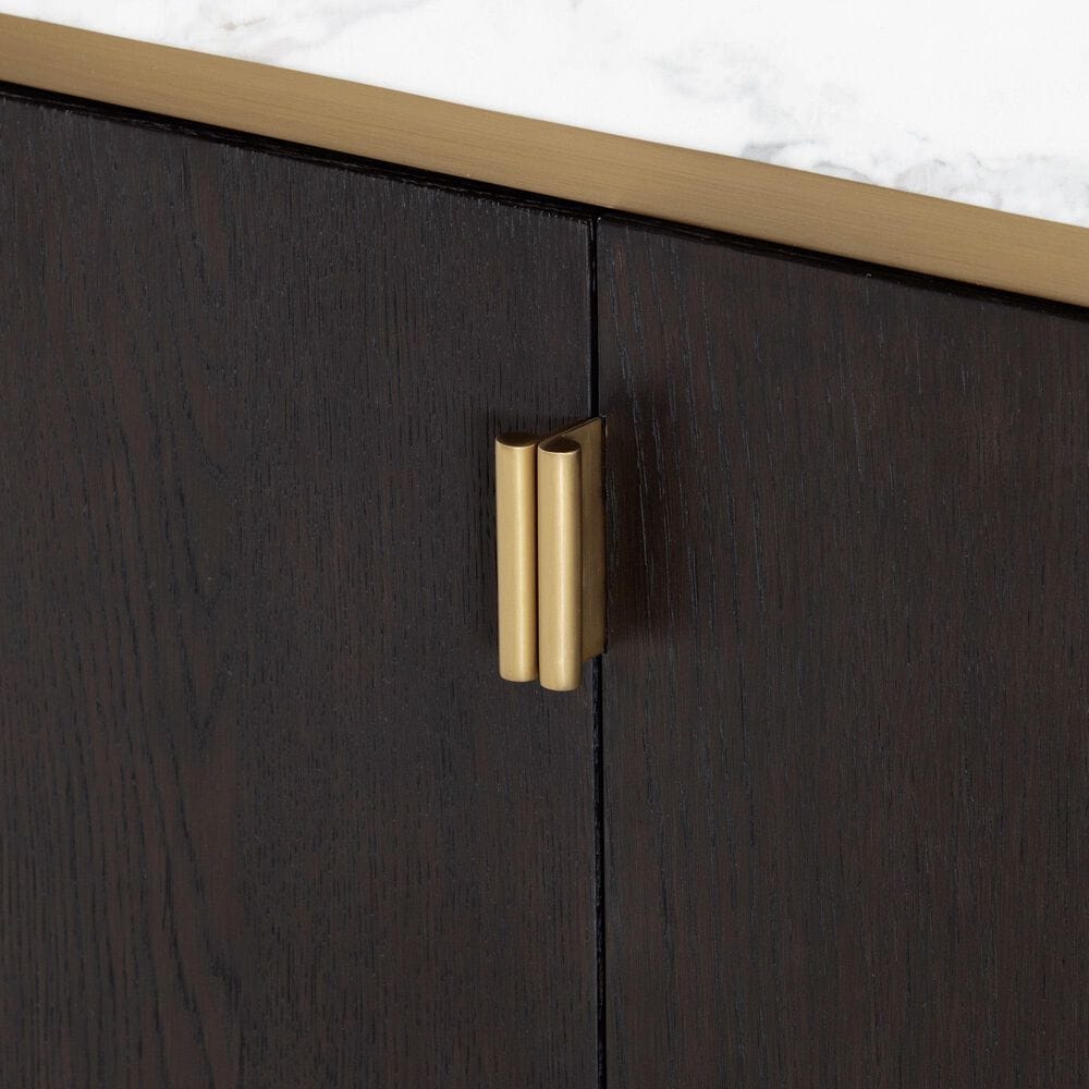 Century Cadence Credenza in Mocha and Antique Brass, , large