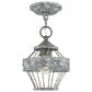 Golden Lighting Ferris 1-Light Mini Pendant in Blue Verde Patina, White and Gold, , large