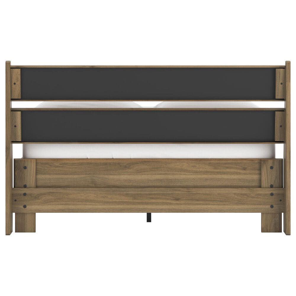 Ashley Deanlow Full Platform Panel Bed in Honey, , large