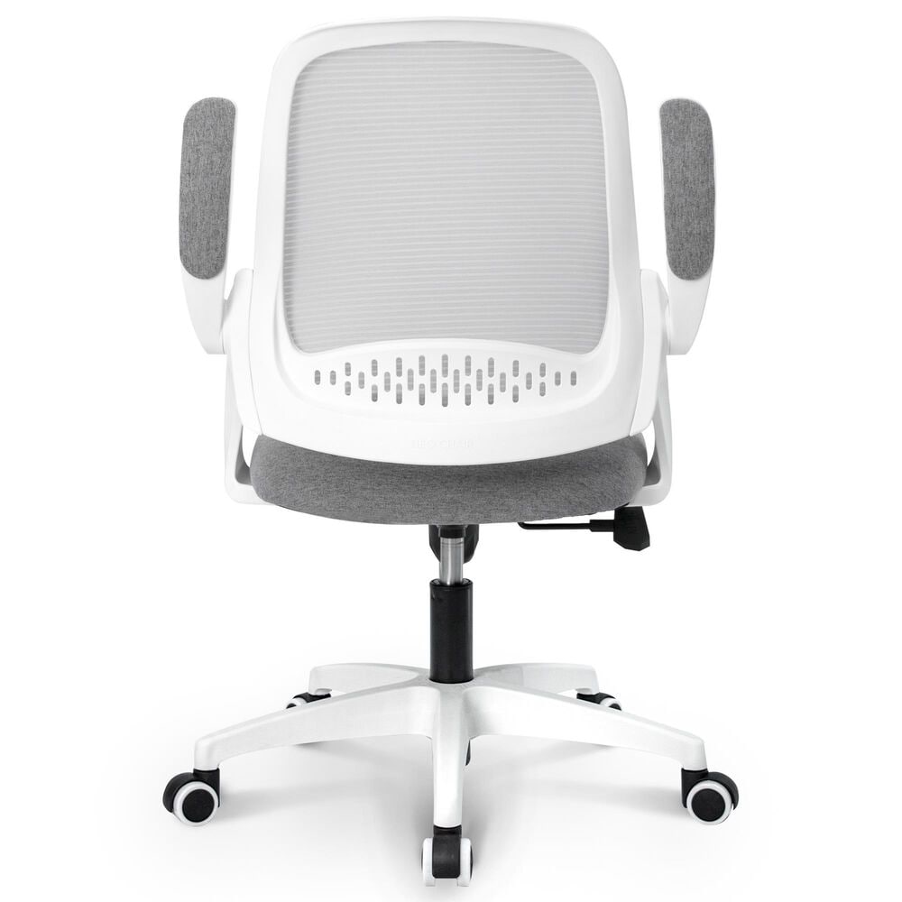 HOMLUX Swivel Ergonomic Office Chair with Flip Up Arms in Gray, , large