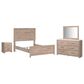Ashley Senniberg 4-Piece Full Panel Bed Set in Light Brown and White, , large