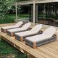 Hearth and Haven Outdoor Chaise Lounge Chair in Beige, , large