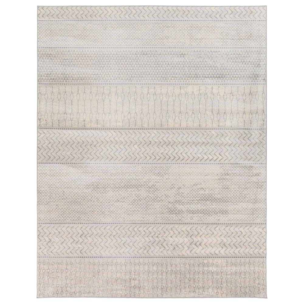 Surya Monaco MOC-2306 6"9" x 9"9" Silver Gray and Cream Area Rug, , large