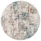 Surya Carlisle 5"3" Round Pale Blue, Dusty Pink, Medium Brown, Cream and Charcoal Area Rug, , large