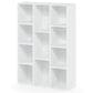 HOMLUX 11-Cube Reversible Open Shelf Bookshelf in White, , large