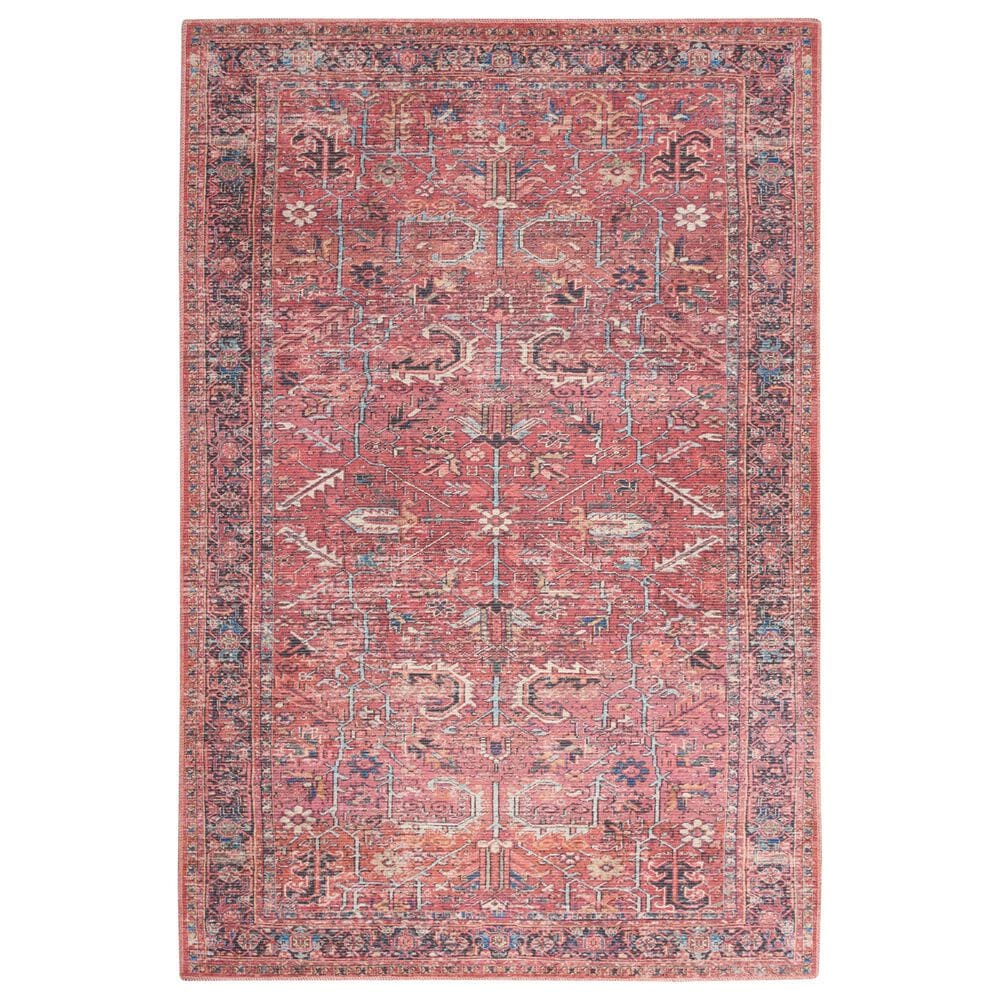 57 Grand by Nicole Curtis Series 1 Brick Red, Navy and Ivory 9&#39;2&quot; x 12&#39; Area Rug, , large