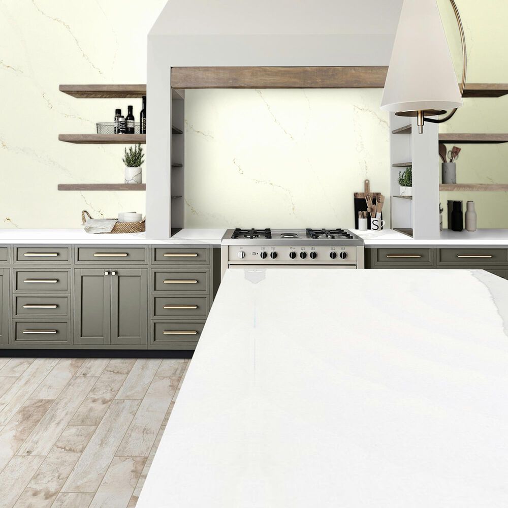 NFM Custom Countertops Calacatta Alabaster 3cm Quartz Countertop, , large