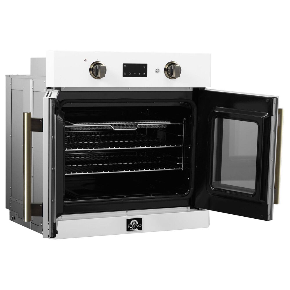 Forno Asti 30" Single Electric Wall Oven with French Door in White, , large