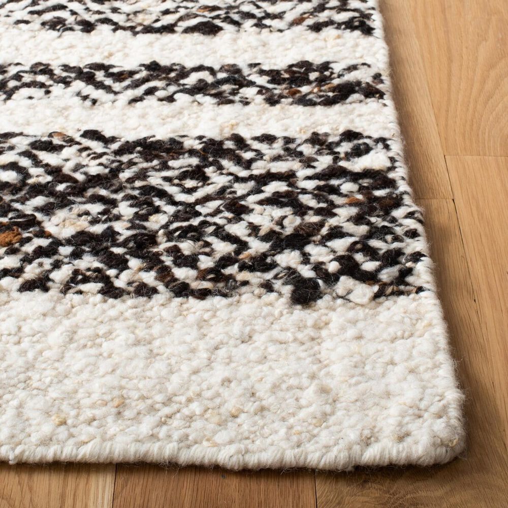 Safavieh Natura NAT328Z 2&#39;3&quot; x 8&#39; Black and Ivory Runner, , large