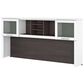 Bush Somerset 72" L-Shaped Desk with Hutch in Storm Gray and White, , large