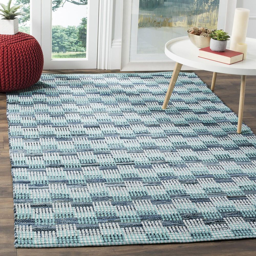 Safavieh Montauk Geometric 3&#39; x 5&#39; Turquoise and Multicolor Area Rug, , large