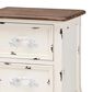 Baxton Studio Levron 2-Drawer End Table in Walnut Brown and Antique White, , large