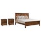 Briarwood Mission Impossible California King Panel Bed with Two Nightstands in Dark Roast, , large