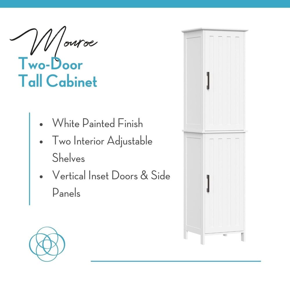 RiverRidge Home Monroe 2-Door Tall Cabinet in White, , large