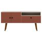 Manhattan Tribeca 53.94" TV Stand in Off White and Terra Pink, , large